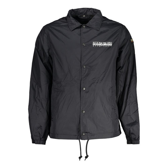 Napapijri Black Polyester Jacket Napapijri Black Polyester Jacket