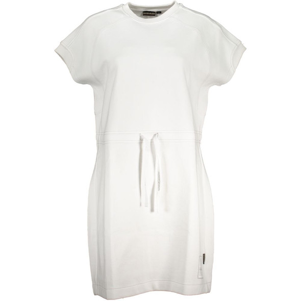 Napapijri White Cotton Dress Napapijri White Cotton Dress
