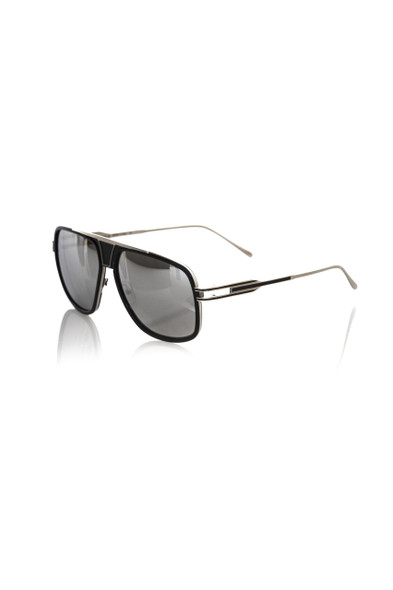 Frankie Morello Black Metallic Men Sunglasses Frankie Morello Black Metallic Men Sunglasses