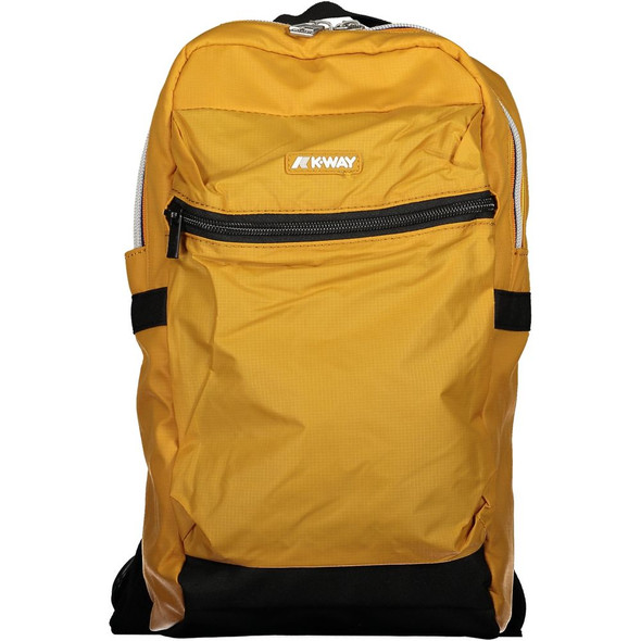 K-WAY Yellow Polyamide Backpack K-WAY Yellow Polyamide Backpack