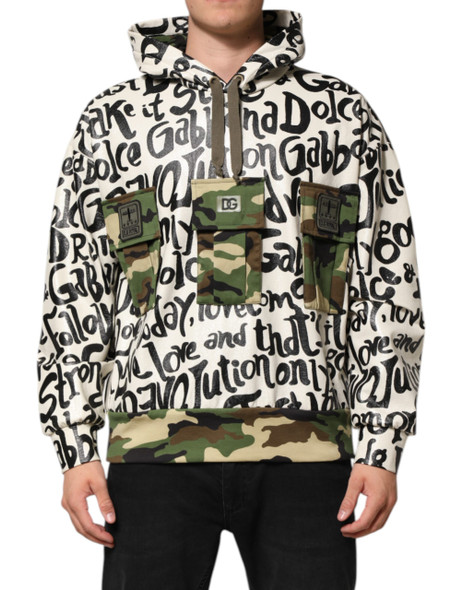 Dolce & Gabbana Multicolor Hooded DGMania Sweatshirt Sweater Dolce & Gabbana Multicolor Hooded DGMania Sweatshirt Sweater