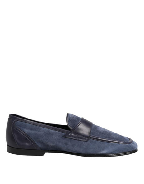 Blue Suede Leather Loafers Moccasin Shoes MV7536 Blue Suede Leather Loafers Moccasin Shoes MV7536