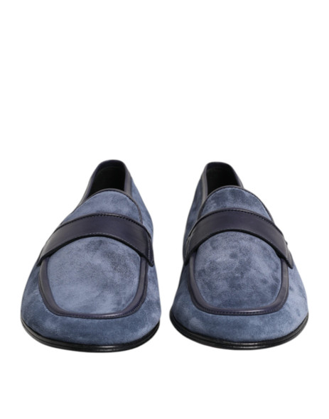 Blue Suede Leather Loafers Moccasin Shoes MV7536 Blue Suede Leather Loafers Moccasin Shoes MV7536