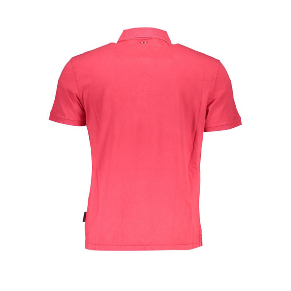 Napapijri Pink Cotton Polo Shirt NA-29378 Napapijri Pink Cotton Polo Shirt NA-29378