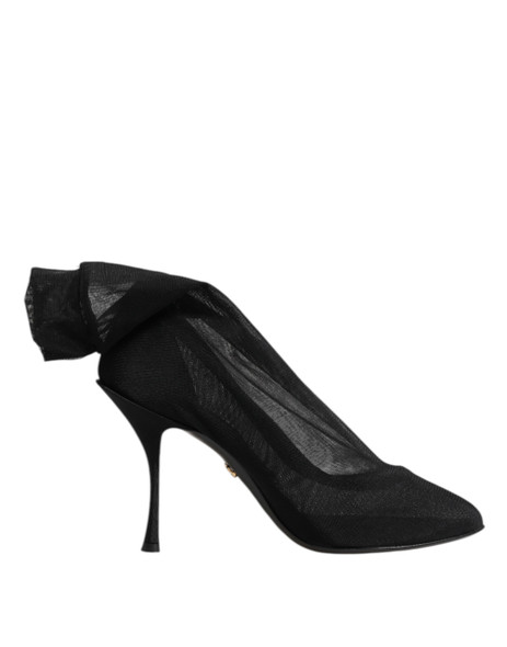Black Silk Stretch Mesh Sock Boots Shoes Black Silk Stretch Mesh Sock Boots Shoes
