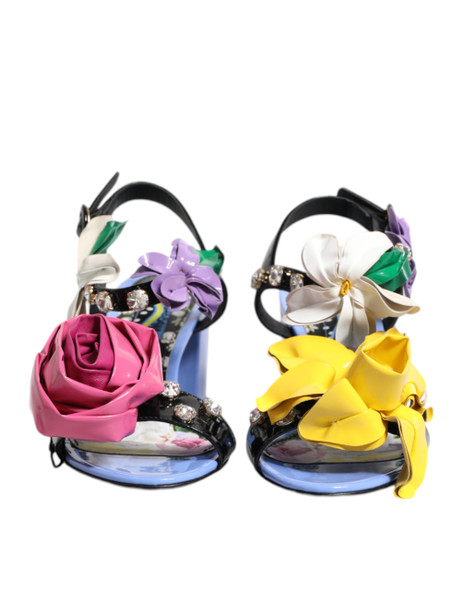 Multicolor Floral Crystal KEIRA Sandals Shoes Multicolor Floral Crystal KEIRA Sandals Shoes