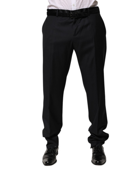 Dolce & Gabbana Black Wool Men Formal Dress Trouser Pants Dolce & Gabbana Black Wool Men Formal Dress Trouser Pants