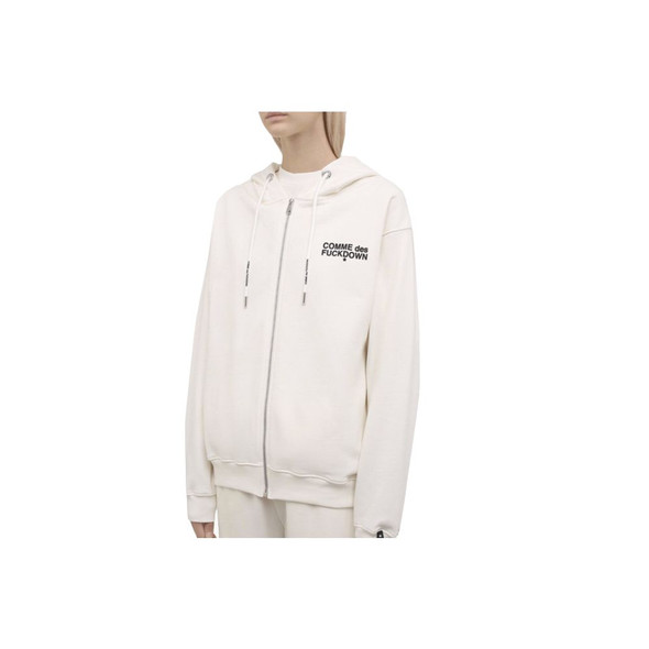 Comme Des Fuckdown White Cotton Sweater CO-7505 Comme Des Fuckdown White Cotton Sweater CO-7505