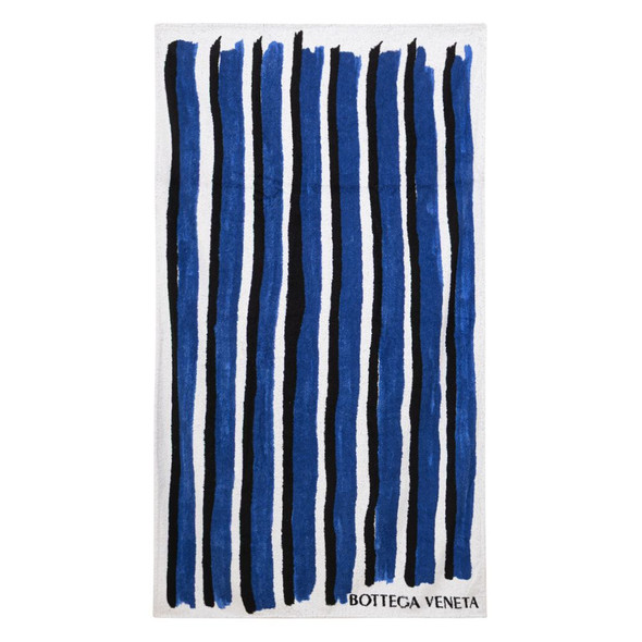 Bottega Veneta Blue Cotton Beach Towel Bottega Veneta Blue Cotton Beach Towel