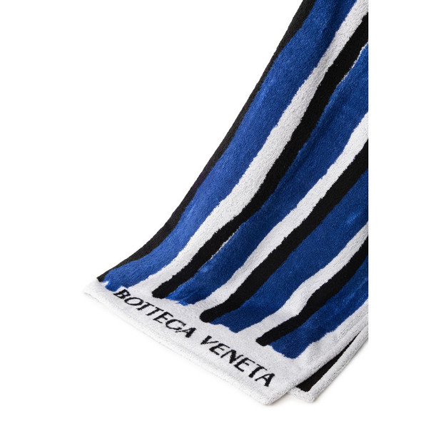 Bottega Veneta Blue Cotton Beach Towel Bottega Veneta Blue Cotton Beach Towel