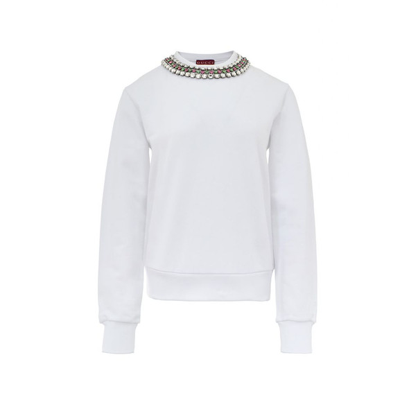 Gucci White Cotton Sweatshirt Gucci White Cotton Sweatshirt