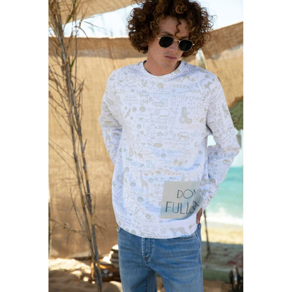 White Cotton Men Sweater White Cotton Men Sweater