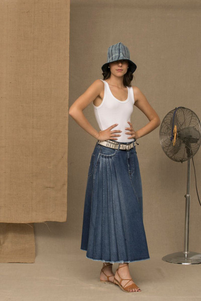Blue Cotton Women Skirt Blue Cotton Women Skirt