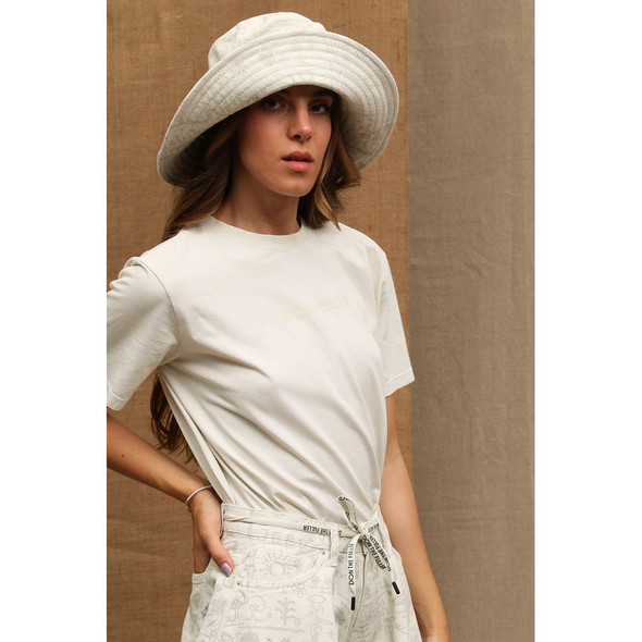White Cotton Women T-Shirt DO-6911 White Cotton Women T-Shirt DO-6911