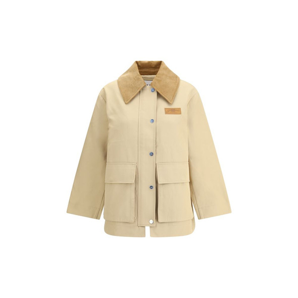 Ganni Cotton Jacket with corduroy collar Ganni Cotton Jacket with corduroy collar