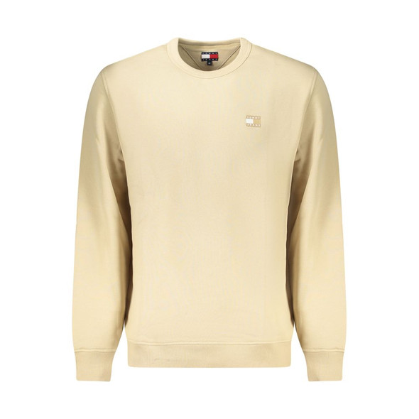 Tommy Hilfiger Beige Cotton Men Sweater Tommy Hilfiger Beige Cotton Men Sweater