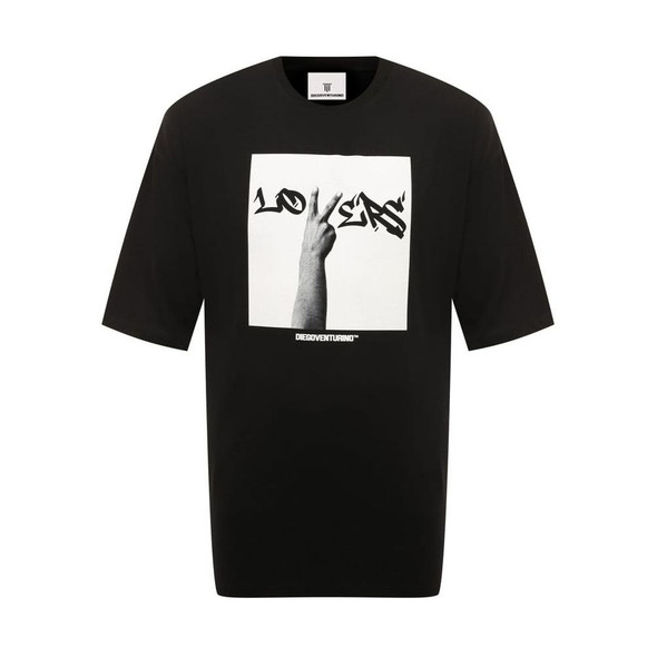 Diego Venturino Black Cotton T-Shirt DI-15876 Diego Venturino Black Cotton T-Shirt DI-15876