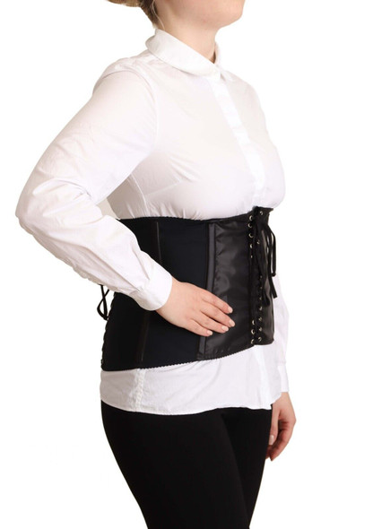 Dolce & Gabbana Black Corset Belt Stretch Waist Strap Top Dolce & Gabbana Black Corset Belt Stretch Waist Strap Top