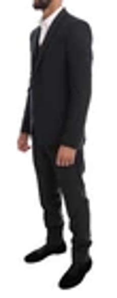 Dolce & Gabbana Gray Patterned Wool 3 Piece Slim Suit Dolce & Gabbana Gray Patterned Wool 3 Piece Slim Suit