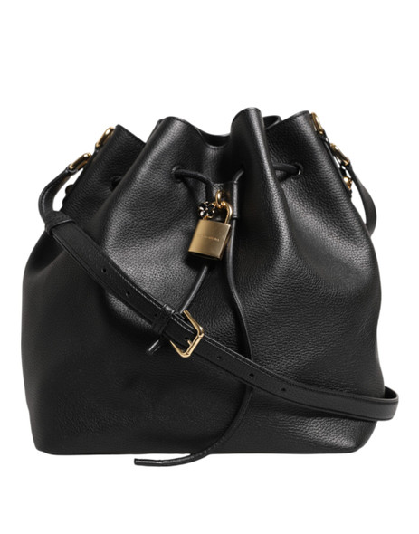 Dolce & Gabbana Black Leather Shoulder Crossbody Bucket DOLCE Bag Dolce & Gabbana Black Leather Shoulder Crossbody Bucket DOLCE Bag