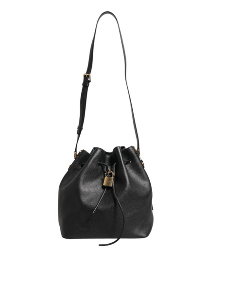Dolce & Gabbana Black Leather Shoulder Crossbody Bucket DOLCE Bag Dolce & Gabbana Black Leather Shoulder Crossbody Bucket DOLCE Bag