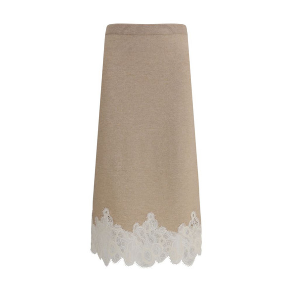 Fabiana Filippi Wool and lace Midi Skirt Fabiana Filippi Wool and lace Midi Skirt