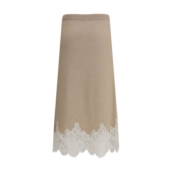 Fabiana Filippi Wool and lace Midi Skirt Fabiana Filippi Wool and lace Midi Skirt