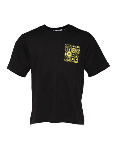 Black Minimalist Cotton Crew Neck T-shirt Black Minimalist Cotton Crew Neck T-shirt