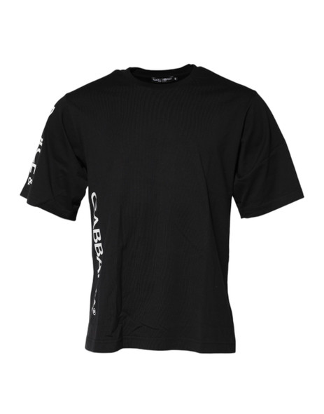 Dolce & Gabbana Black Logo Print Cotton Men Crew Neck T-shirt Dolce & Gabbana Black Logo Print Cotton Men Crew Neck T-shirt