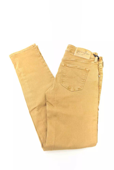 Beige Cotton Women Jeans Beige Cotton Women Jeans