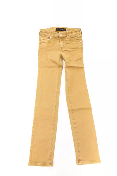 Beige Cotton Women Jeans Beige Cotton Women Jeans
