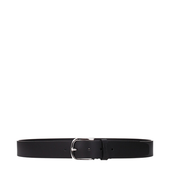 Black Leather Regular Belts TE8547195027721BT Black Leather Regular Belts TE8547195027721BT