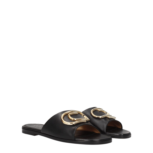Off-White Black Leather Slippers Sandals OF8547326165257BT Off-White Black Leather Slippers Sandals OF8547326165257BT
