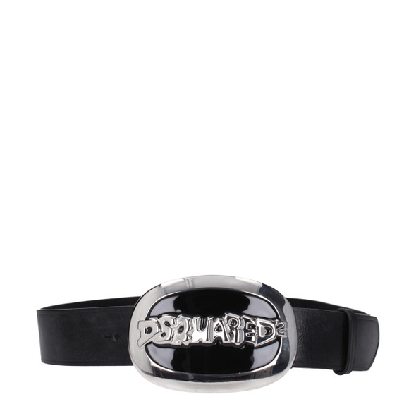 Dsquared² Black Leather Belts Dsquared² Black Leather Belts