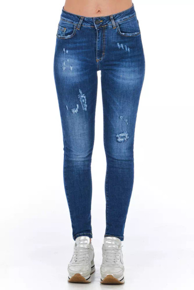 Frankie Morello Blue Denim Women Jeans Frankie Morello Blue Denim Women Jeans