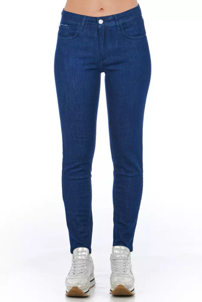 Frankie Morello Blue Cotton Women's Skinny Jean Frankie Morello Blue Cotton Women's Skinny Jean