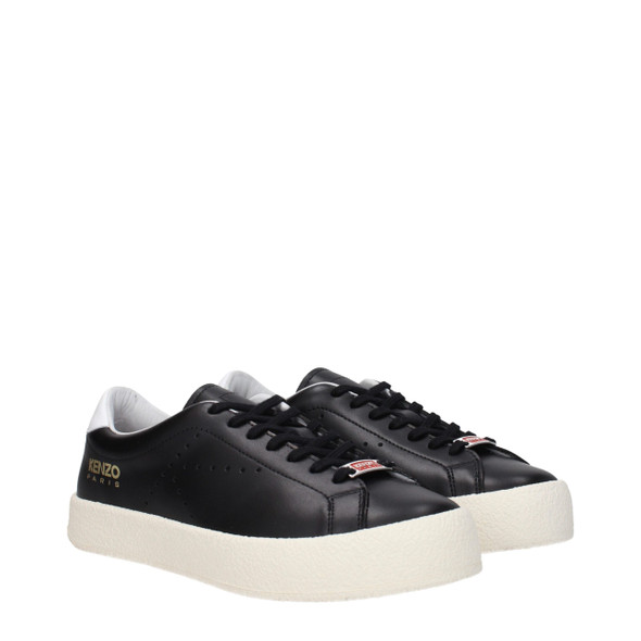 Black Leather Low Tops KE8616470479113BT Black Leather Low Tops KE8616470479113BT