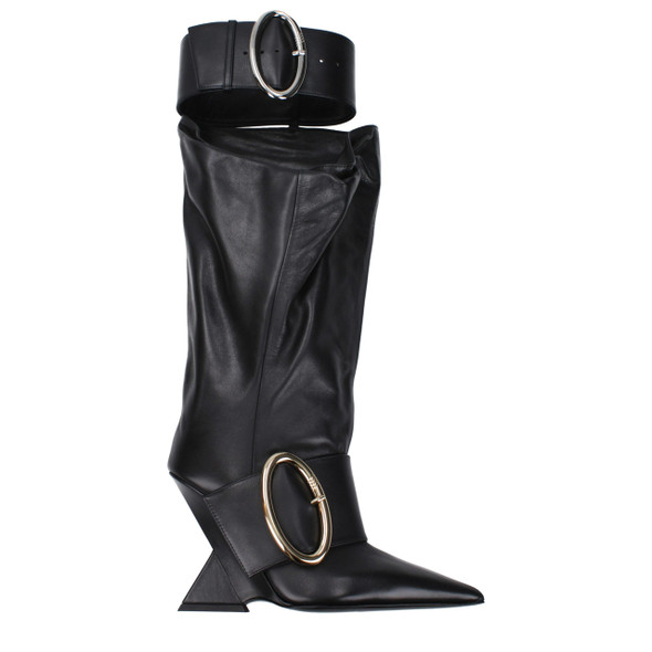 The Attico Black Leather Boots The Attico Black Leather Boots