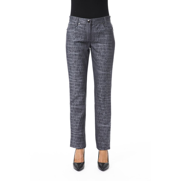 BYBLOS Black Viscose Women Pants BY-17630 BYBLOS Black Viscose Women Pants BY-17630
