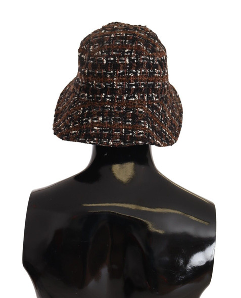 Multicolor Fabric Woven Wide Brim Bucket Hat Multicolor Fabric Woven Wide Brim Bucket Hat