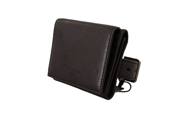 Dolce & Gabbana Black Leather Trifold Purse Belt Multi Kit Wallet Dolce & Gabbana Black Leather Trifold Purse Belt Multi Kit Wallet