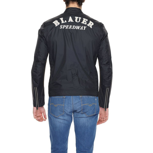 Blauer Black Polyamide Jackets & Coat Blauer Black Polyamide Jackets & Coat