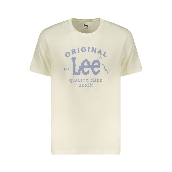 Lee Beige Cotton Men T-Shirt Lee Beige Cotton Men T-Shirt