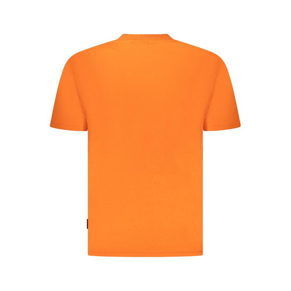 Napapijri Orange Cotton Men T-Shirt NA-35899 Napapijri Orange Cotton Men T-Shirt NA-35899