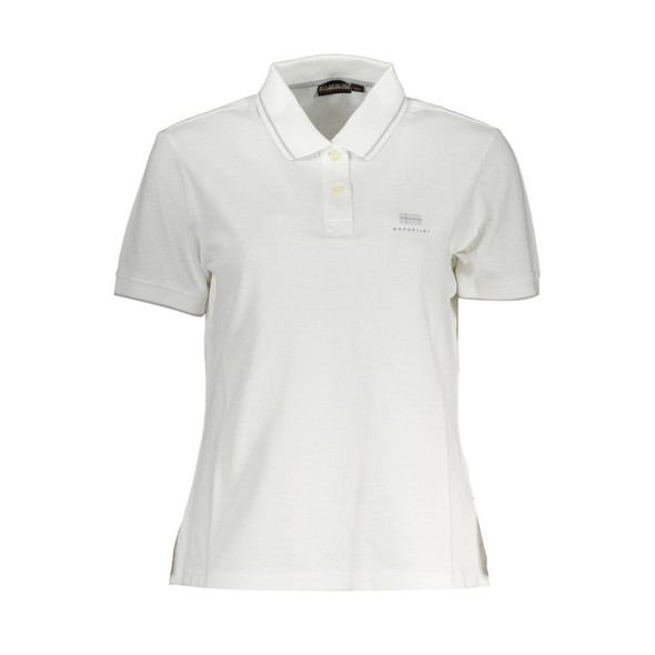 White Cotton Women Polo Shirt NA-37014 White Cotton Women Polo Shirt NA-37014