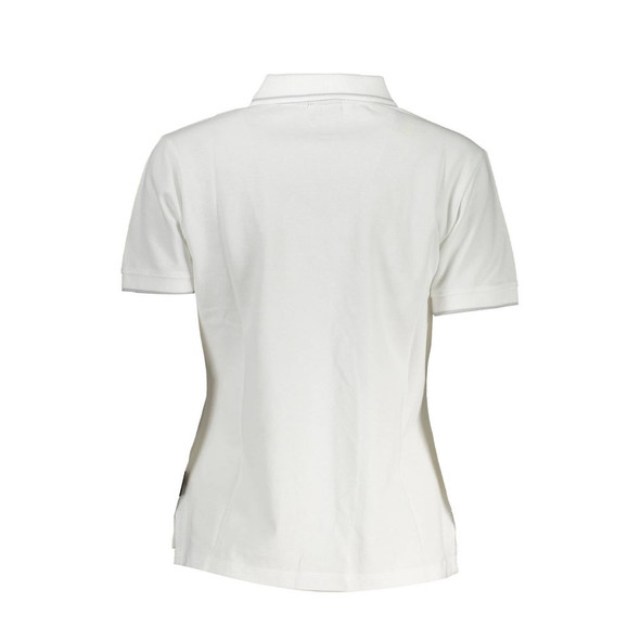 White Cotton Women Polo Shirt NA-37014 White Cotton Women Polo Shirt NA-37014