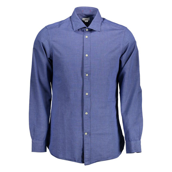 Blue Cotton Men Shirt US-37809 Blue Cotton Men Shirt US-37809