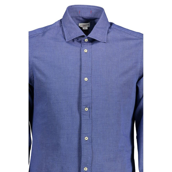 Blue Cotton Men Shirt US-37809 Blue Cotton Men Shirt US-37809