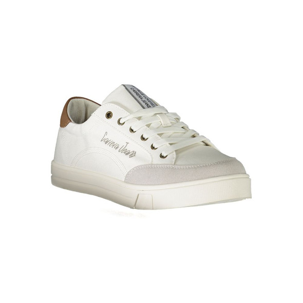 White Polyester Sneaker CA-29781 White Polyester Sneaker CA-29781