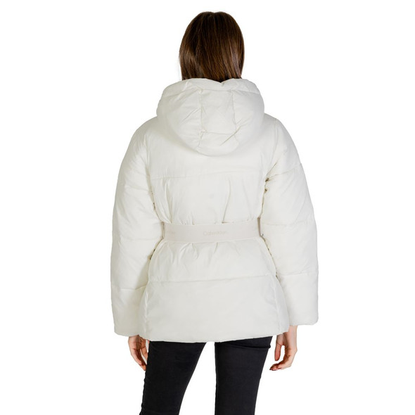 Calvin Klein Jeans Cream Nylon Jackets & Coat Calvin Klein Jeans Cream Nylon Jackets & Coat